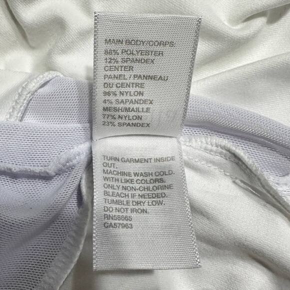 Zella White Mesh Sheer Back Short Sleeve T-Shirt Women's Plus Sz 3X NWT - Picture 6 of 7